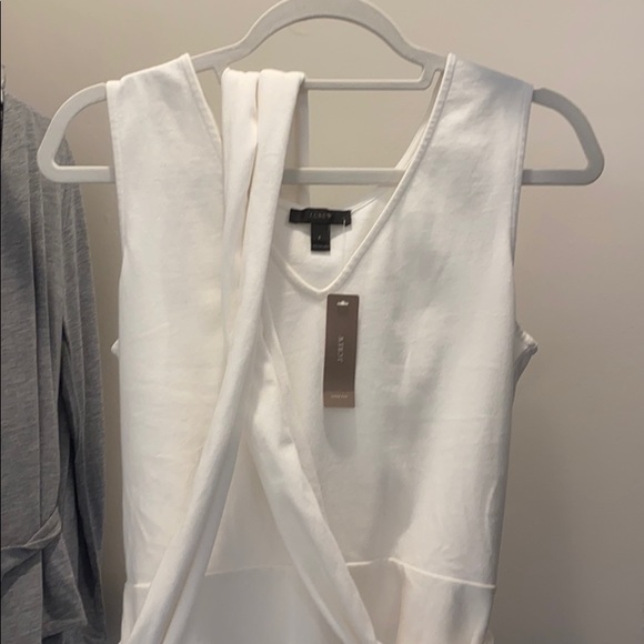 J.Crew wrap around white blouse SM - Picture 4 of 16